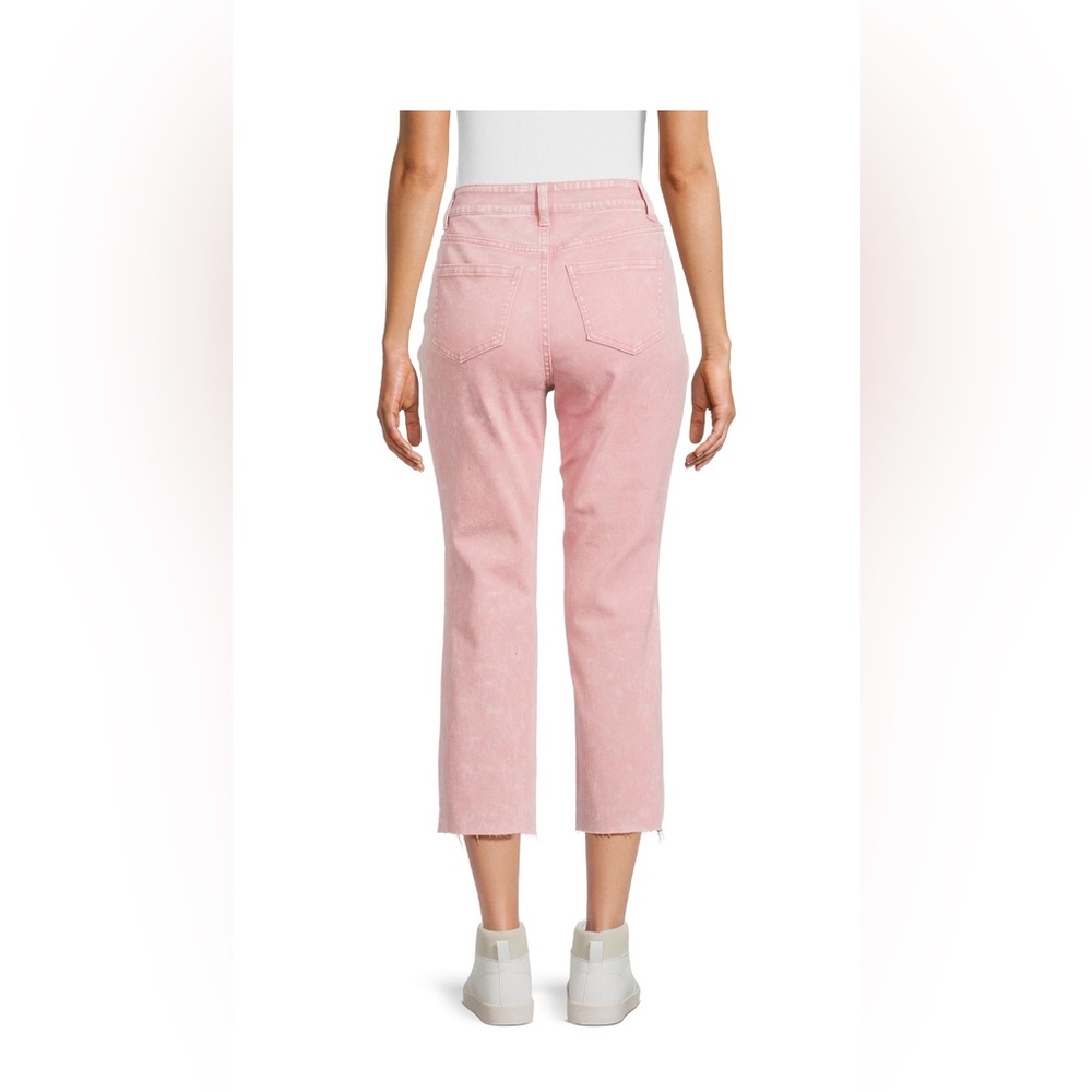 Time and Tru Women's High Rise Straight Crop Jeans 25” Inseam Size 18 Dusty Rose - Picture 2 of 8
